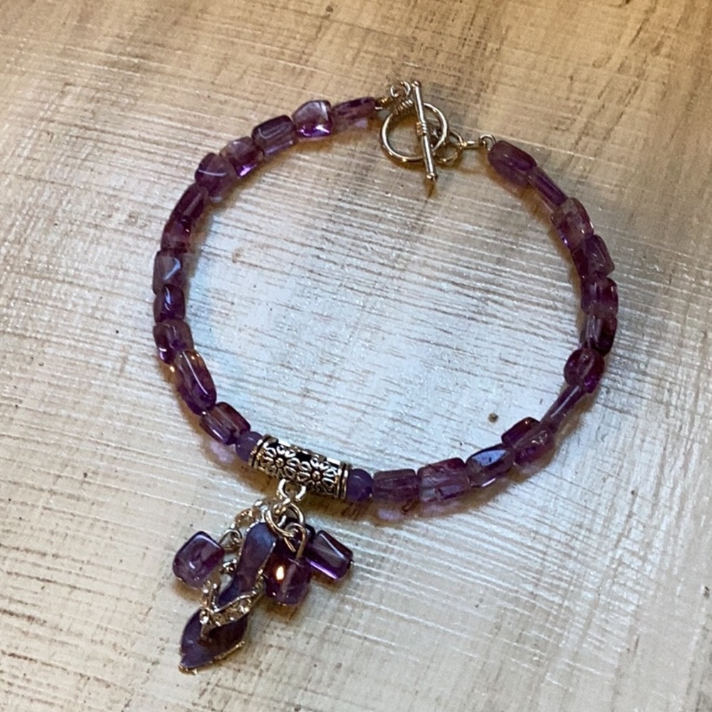Amethyst Chip Bracelet